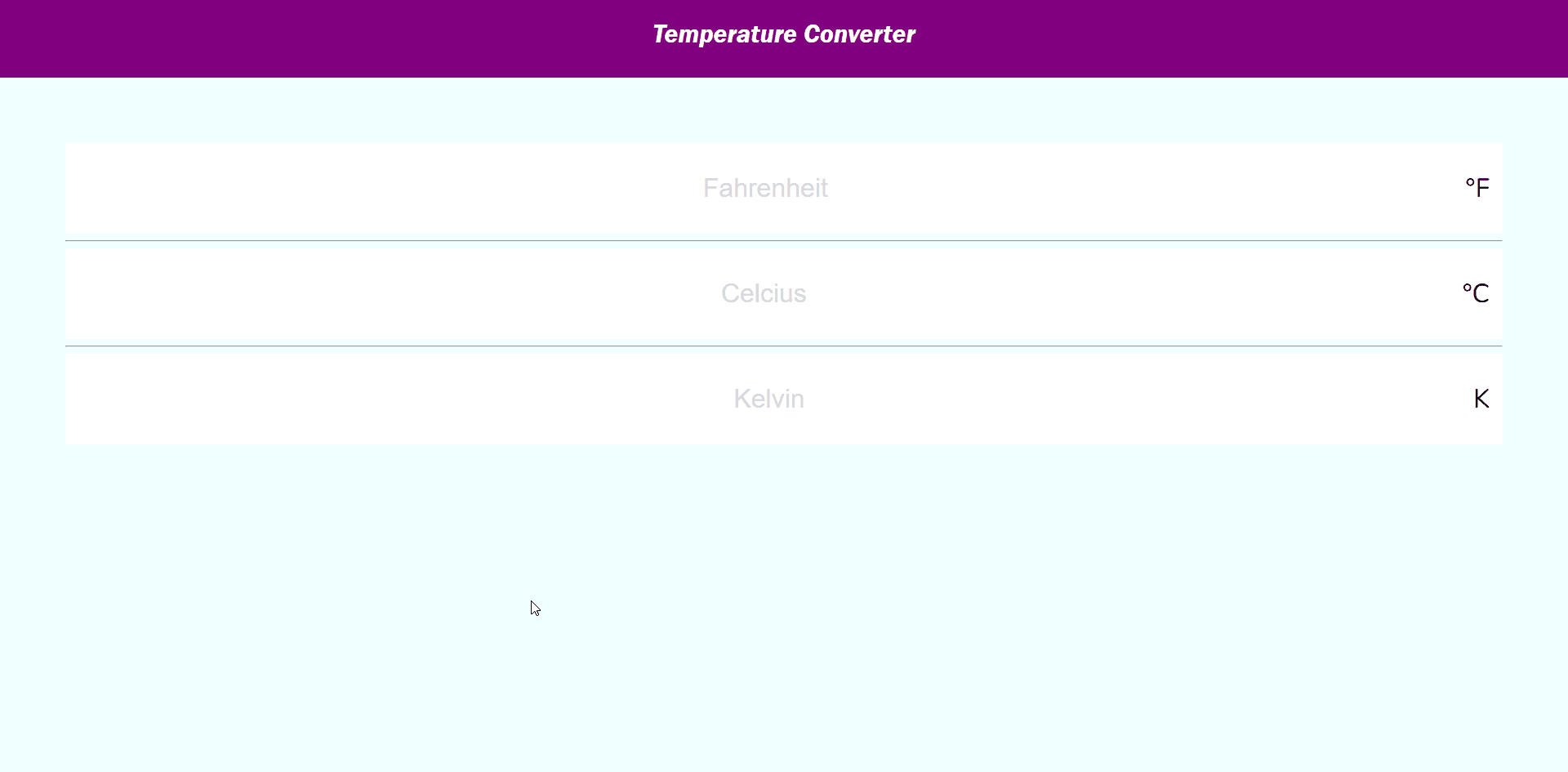 Temperature Converter (Learning JS)